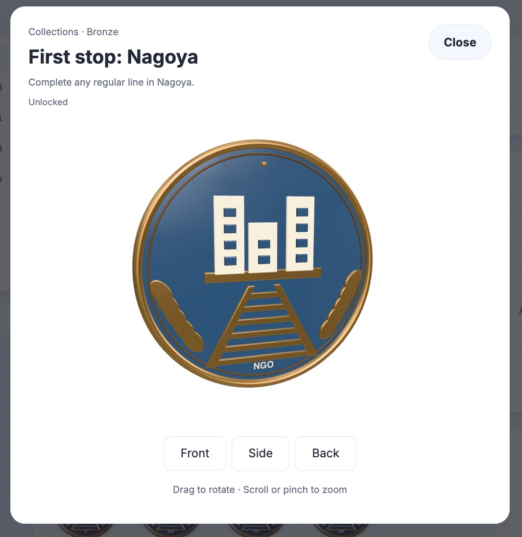 Rail Typing First stop: Nagoya achievement in the interactive 3D preview